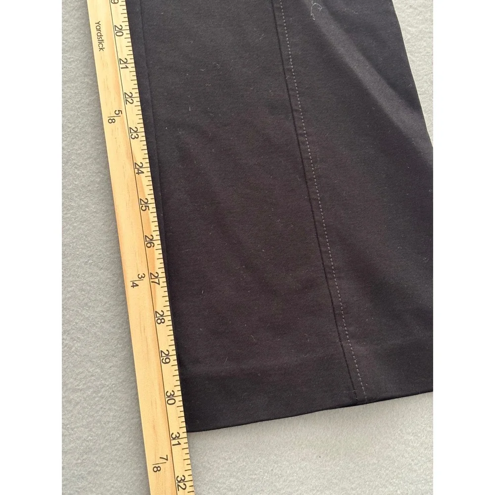 Gloria Vanderbilt Dress Pants 8 Excellent Black Seamed Flare Pull On Stretch